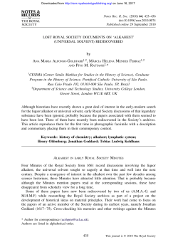 Print - Notes and Records of the Royal Society