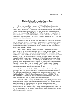 Hinkey Haines: One for the Record Book