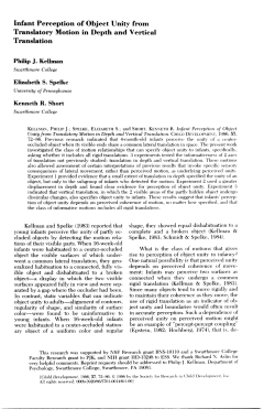Infant Perception of Object Unity from Translatory
