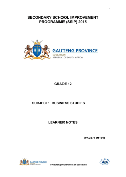 secondary school improvement programme (ssip) 2015 - Sci