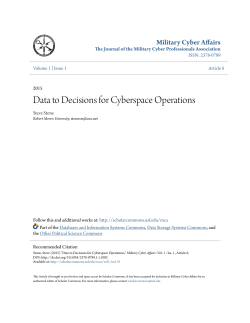 Data to Decisions for Cyberspace Operations