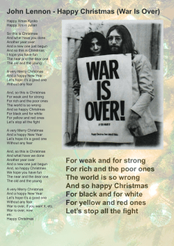 For weak and for strong For rich and the poor ones The world is so
