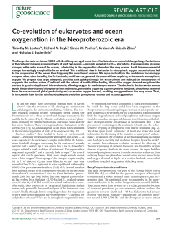 Co-evolution of eukaryotes and ocean oxygenation in the - IB-USP