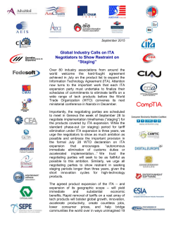 Global Industry Calls on ITA Negotiators to Show Restraint on