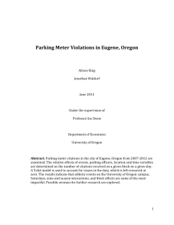 Parking Meter Violations in Eugene, Oregon