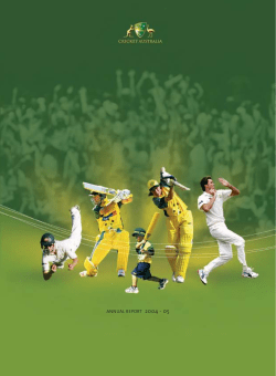 Cricket Australia Annual Report 2004-2005