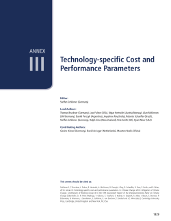 Annex III: Technology-specific cost and performance