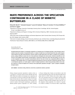 mate preference across the speciation continuum in a clade of
