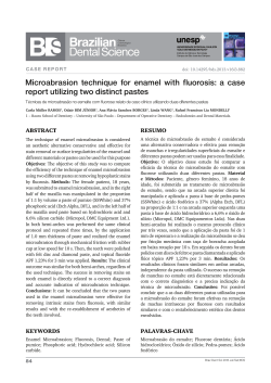 Microabrasion technique for enamel with fluorosis: a case