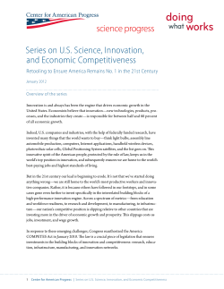 Series on U.S. Science, Innovation, and Economic Competitiveness