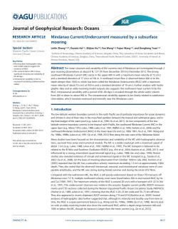 Mindanao Current/Undercurrent measured by a subsurface mooring