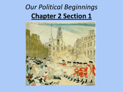 Our Political Beginnings Chapter 2 Section 1