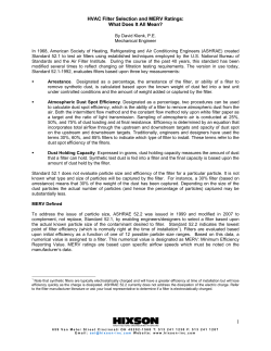 HVAC Filter Selection and MERV Ratings: What Does It All Mean?