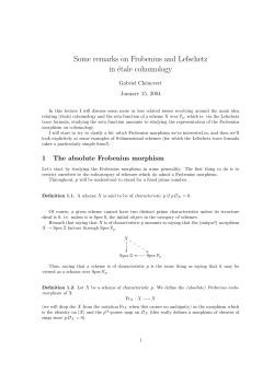 Some remarks on Frobenius and Lefschetz in &eacute;tale cohomology