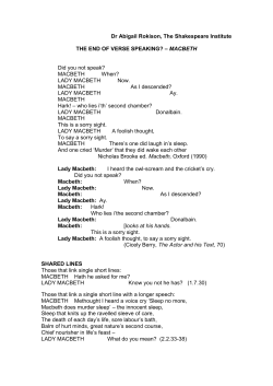 MACBETH When? - WordPress.com