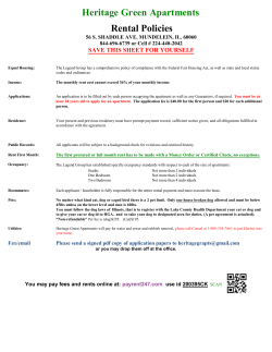 a rental application