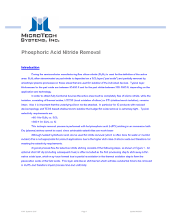 Phosphoric Acid Nitride Removal