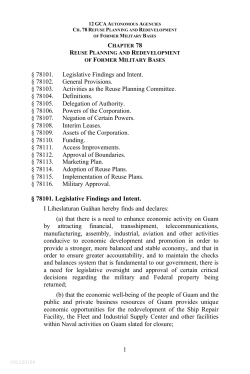Reuse Planning and Redevelopment of Former Military Bases