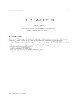 1.4.3 Animal Tissues