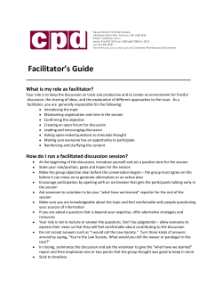Facilitator`s Guide - The Law Society of Upper Canada