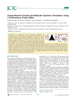 Charge-Neutral Constant pH Molecular