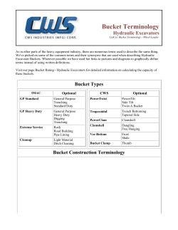 Excavator Bucket Terminology
