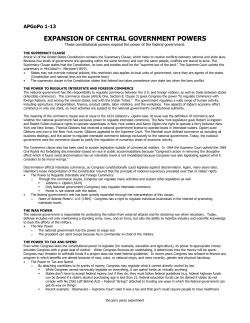 expansion of central government powers