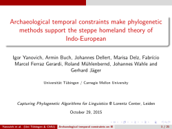 Archaeological temporal constraints make