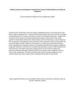 Identity, Economy and Integration