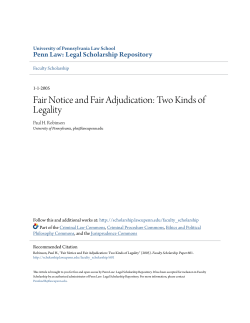 Fair Notice and Fair Adjudication: Two Kinds of Legality
