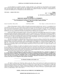 Series 2015 Tax Increment Contract Revenue