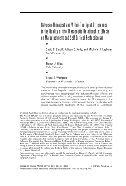 Between-and within-therapists variability in the therapeutic