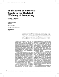 Implications of Historical Trends in the Electrical Efficiency of