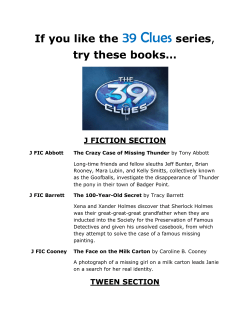 If you like the 39 Clues series, try these books&hellip;
