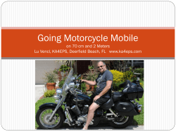 Going Motorcycle Mobile on 70 cm and 2 Meters