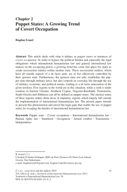 Puppet States: A Growing Trend of Covert Occupation