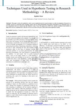 Techniques Used in Hypothesis Testing in Research Methodology
