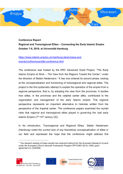 Conference Report - Early Islamic Empire