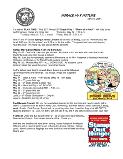 horace may hotline - Bemidji Area Schools