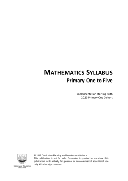 mathematics syllabus