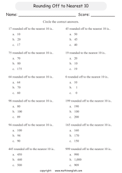 Rounding Off to Nearest 10