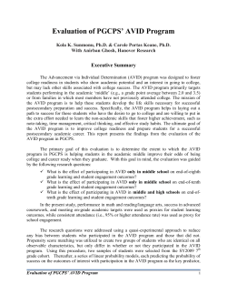 Evaluation of PGCPS` AVID Program