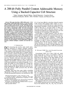 A 288-kb fully parallel content addressable memory using a stacked