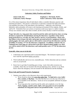 Laboratory Safety Practices and Policies