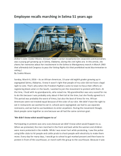 Employee recalls marching in Selma 51 years ago