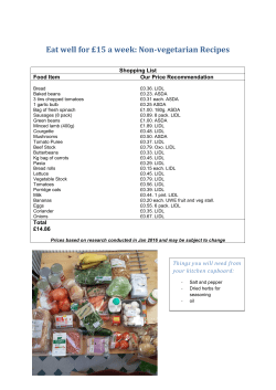 Eat well for &pound;15 a week: Non