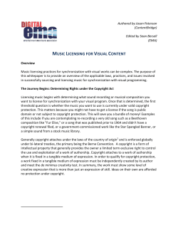 music licensing for visual content