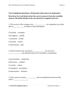 GRE Verbal Reasoning Practice Test – 1