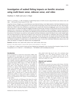 Investigation of seabed fishing impacts on benthic structure using