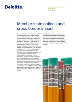 Member state options and cross-border impact